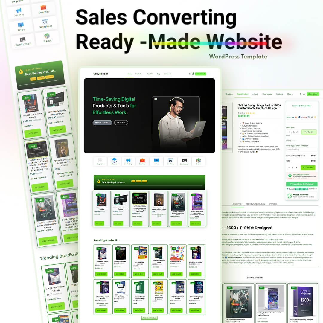 Digital Products Website